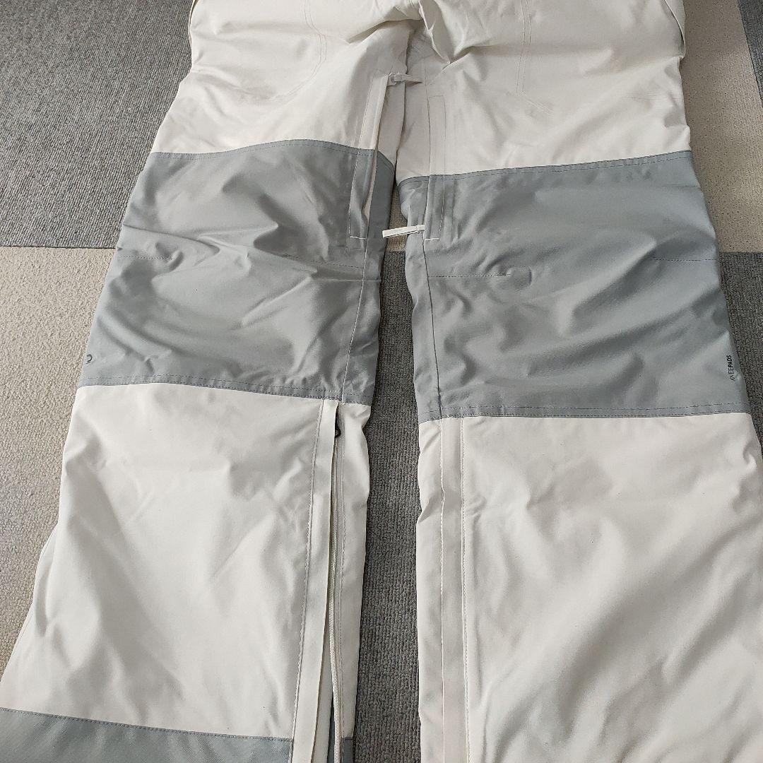  防水オーバーオール ホワイト グレー　　M