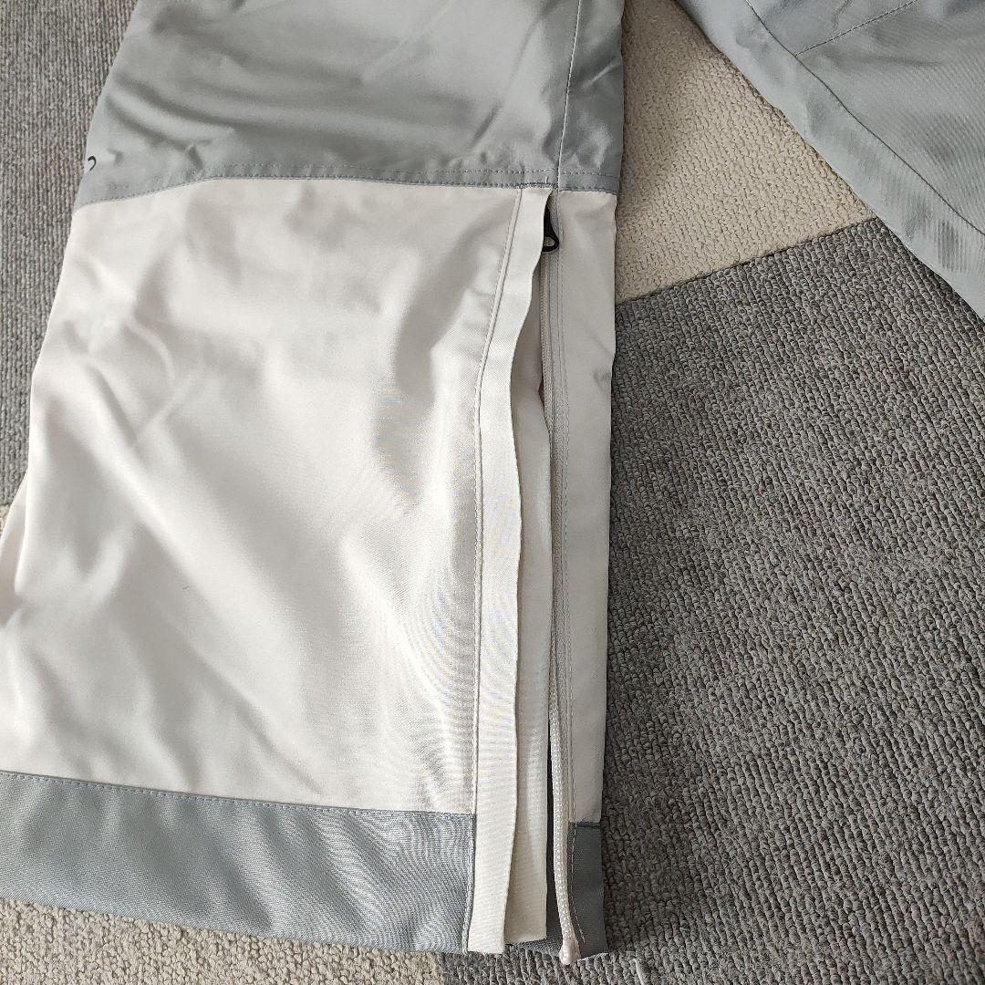  防水オーバーオール ホワイト グレー　　M