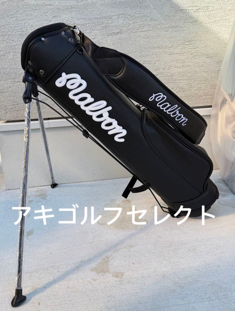 即日発送マルボン Malbon 新作 ゴルフキャディバッグスタンド式黒