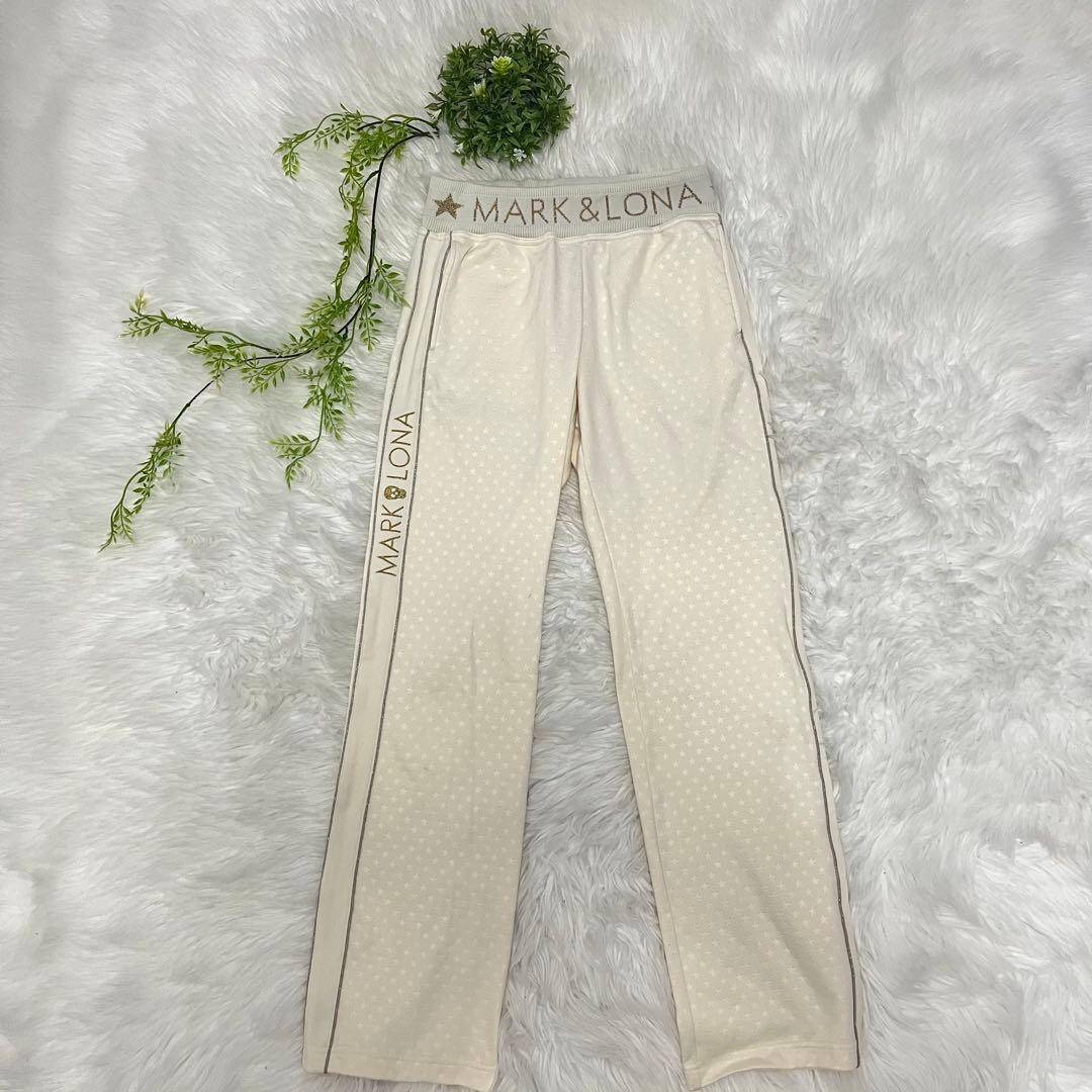 MARK&LONA マークアンドロナ ゴルフ 総柄 パンツ ジャージ ロゴ