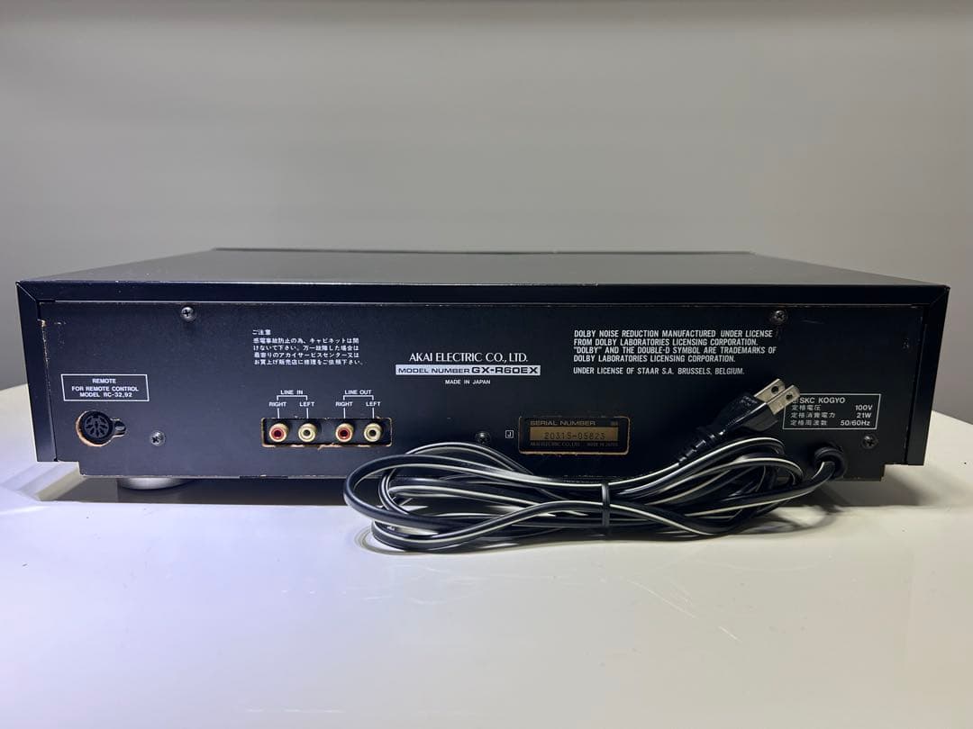 AKAI カセットデッキ GX-R60EX【動作品】