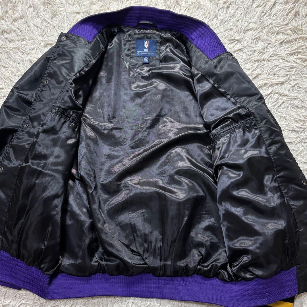 み様　NBA G-III LAKERS レイカーズ　スタジャン　デカロゴ　黒　L