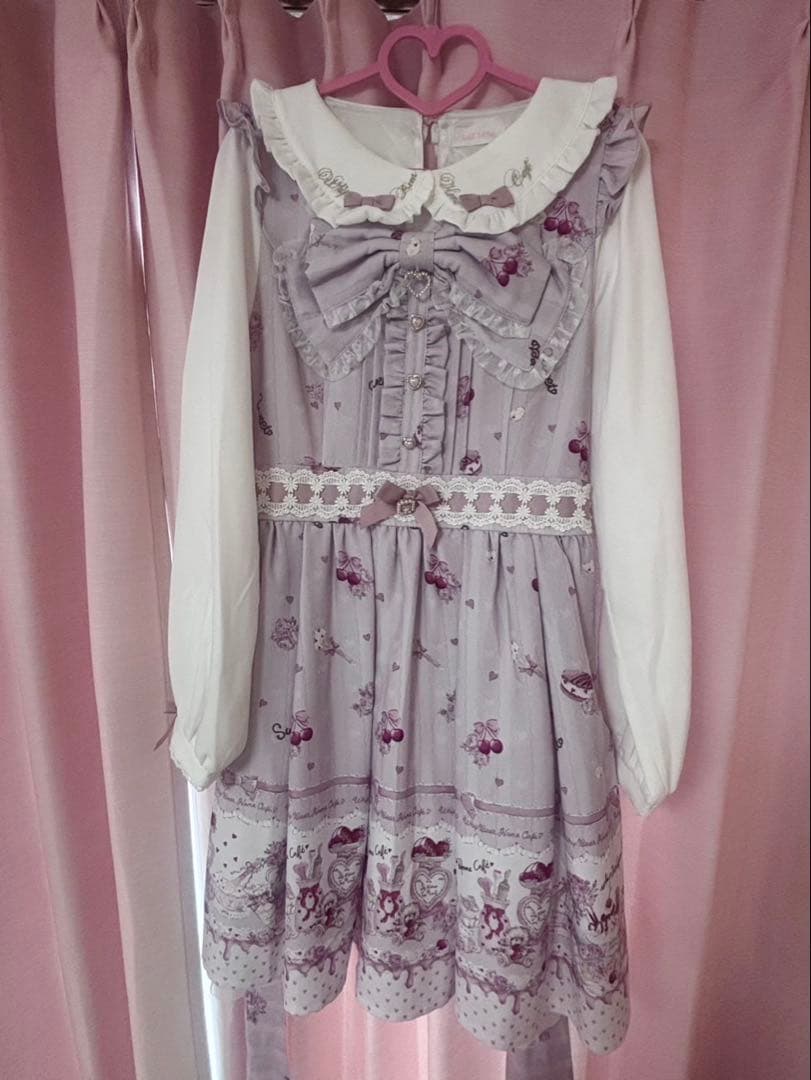 LIZLISA Whip Bear Home Cafe柄ワンピース ピンク - メルカリ