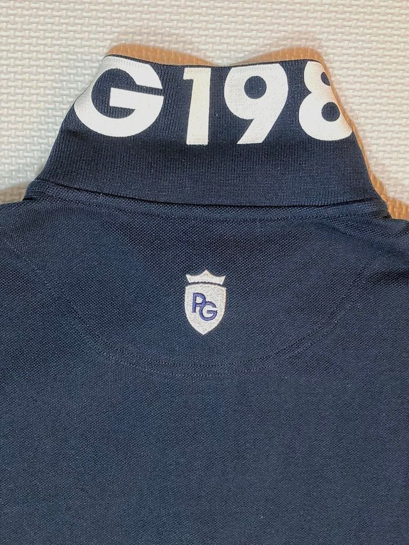 パーリーゲイツ コットン鹿の子 襟バックプリント ポロシャツ（NAVY／4）