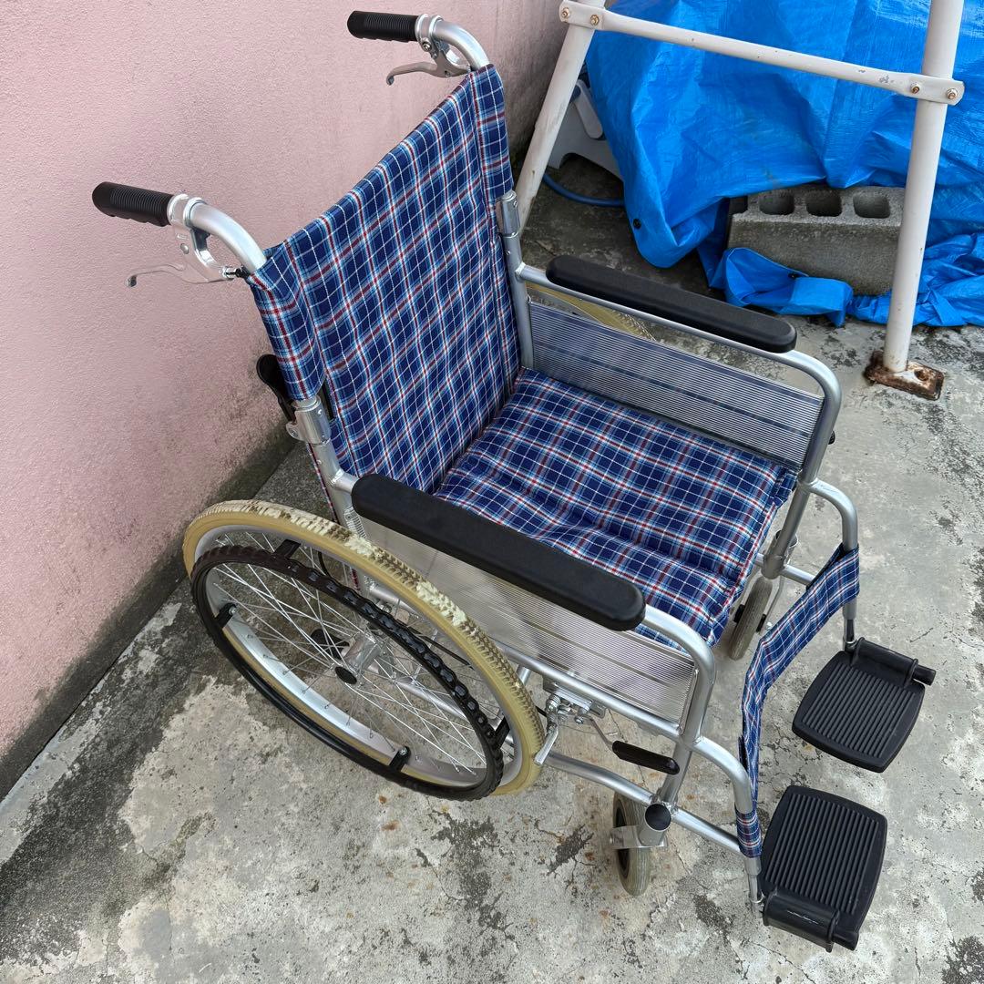 【札幌限定】自走用車椅子 アルミ製 メーカー不明