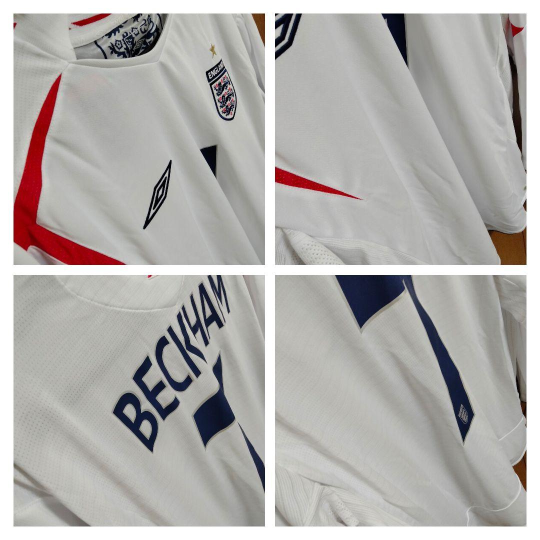 イングランド代表 ベッカム #7 長袖ユニフォーム 05/07 紙タグ付　正規品