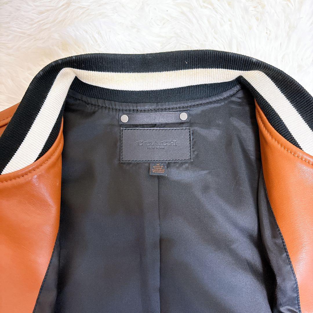 【希少】COACH レザージャケット スタジャン オールレザー 黒タグ M