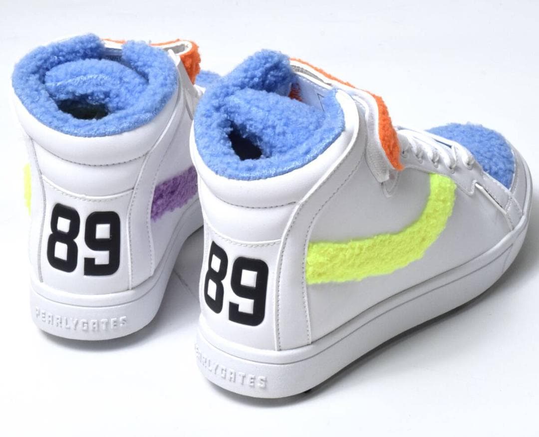 未使用4.1万 パーリーゲイツ ミドルカット ボア ゴルフシューズ 23cm