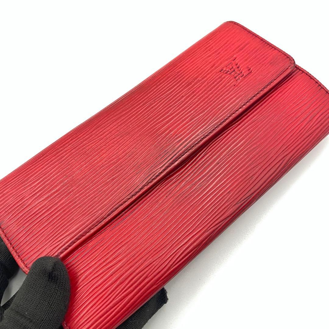 ルイヴィトン エピ ポシェット ポルトモネクレディ 旧 ポルトフォイユサラ 赤