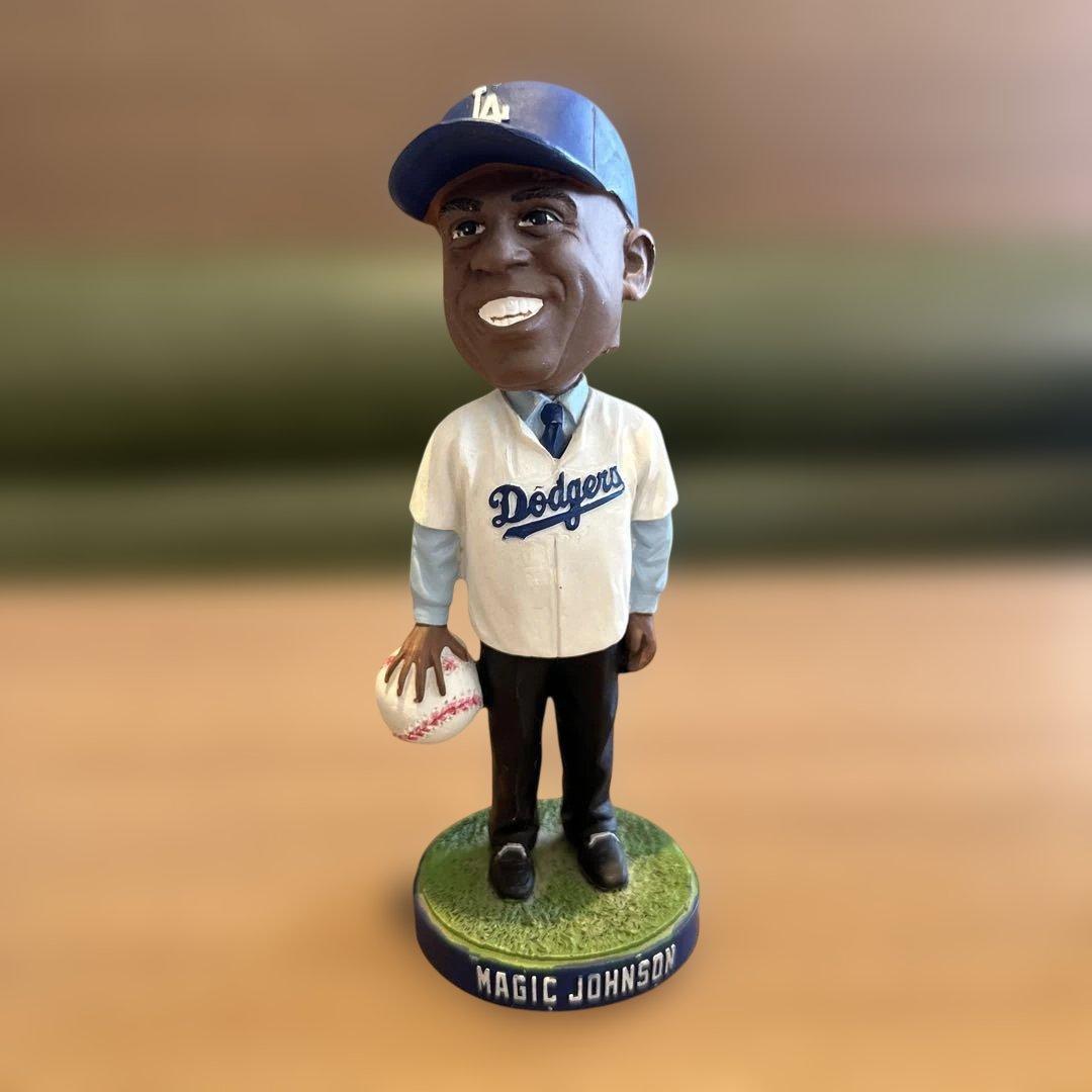 ロサンゼルス・ドジャース マジック・ジョンソン ボブルヘッド 配布品 箱無し美品