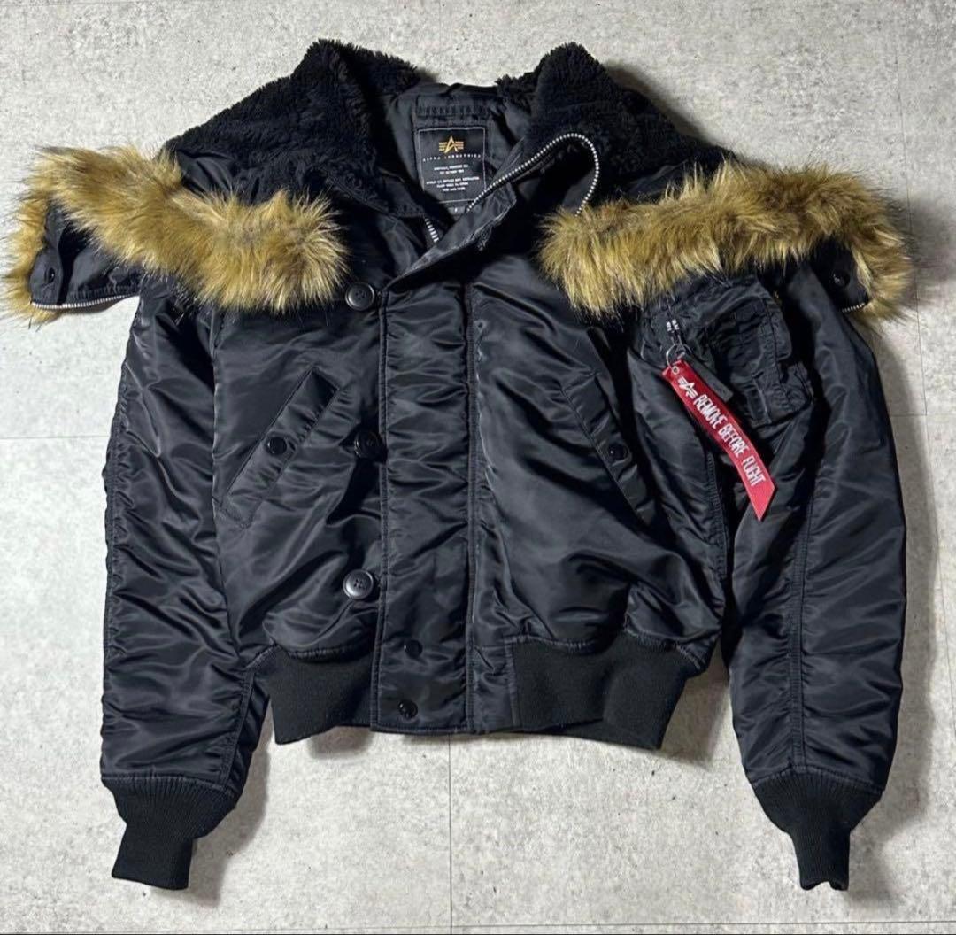 美品 Alpha Industries n2b ブラック s フライトジャケット