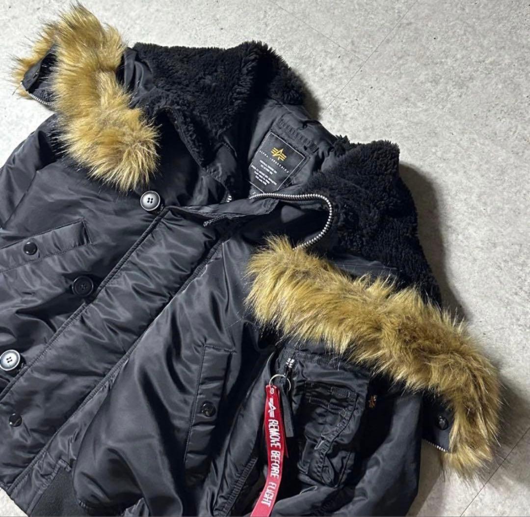 美品 Alpha Industries n2b ブラック s フライトジャケット