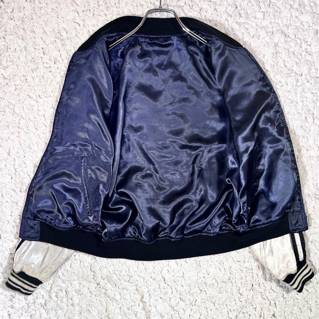 『AVIREX』　スカジャン　リバーシブル　龍　虎　ビッグ刺繍　ブラック　【F】