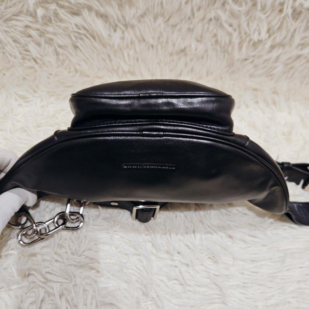 ALEXANDER WANG 黒 レザー ボディバッグ アティッカ 斜め掛け - メルカリ