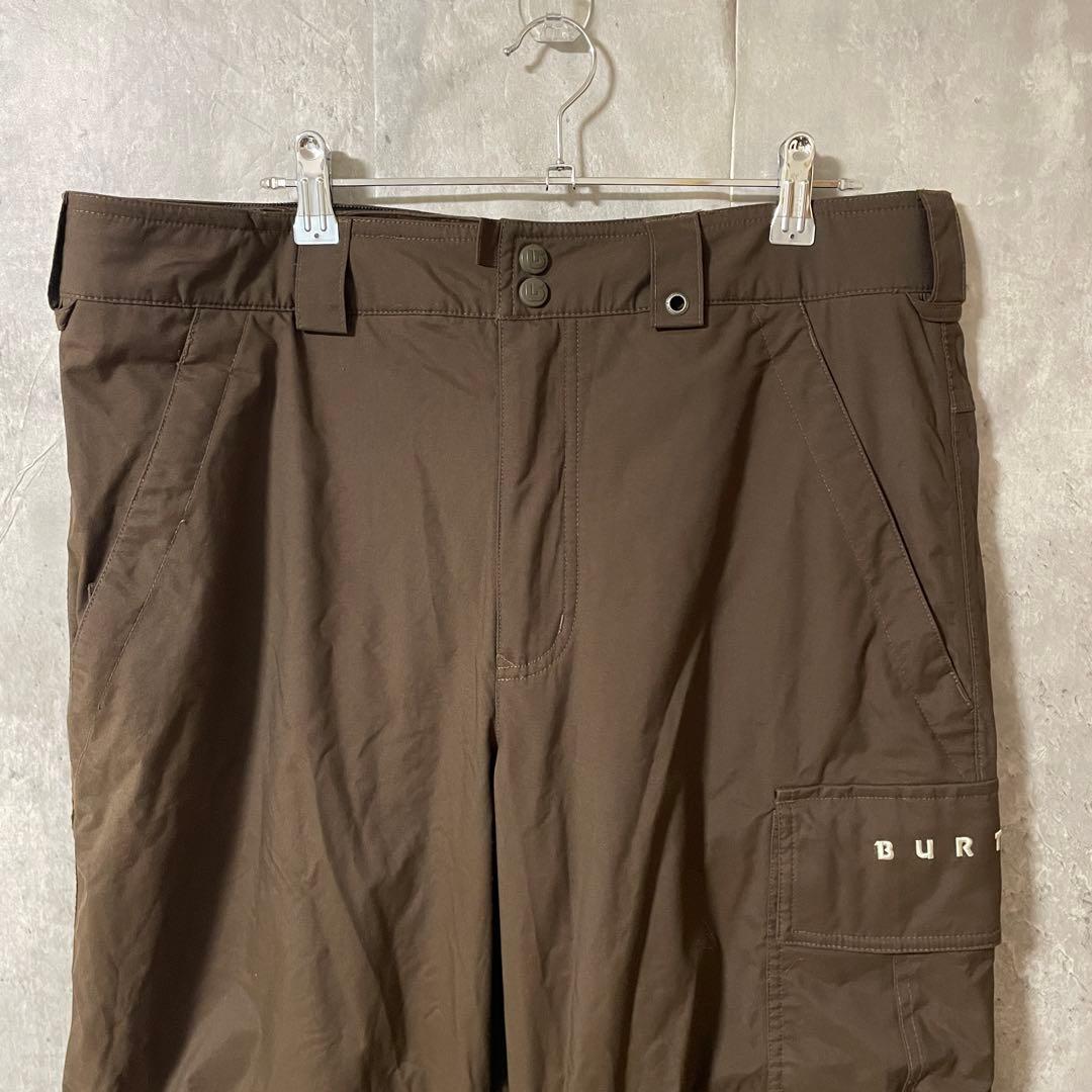 burtonバートンスキーパンツスノーボードウェアズボン下茶色ブラウン刺繍ロゴ