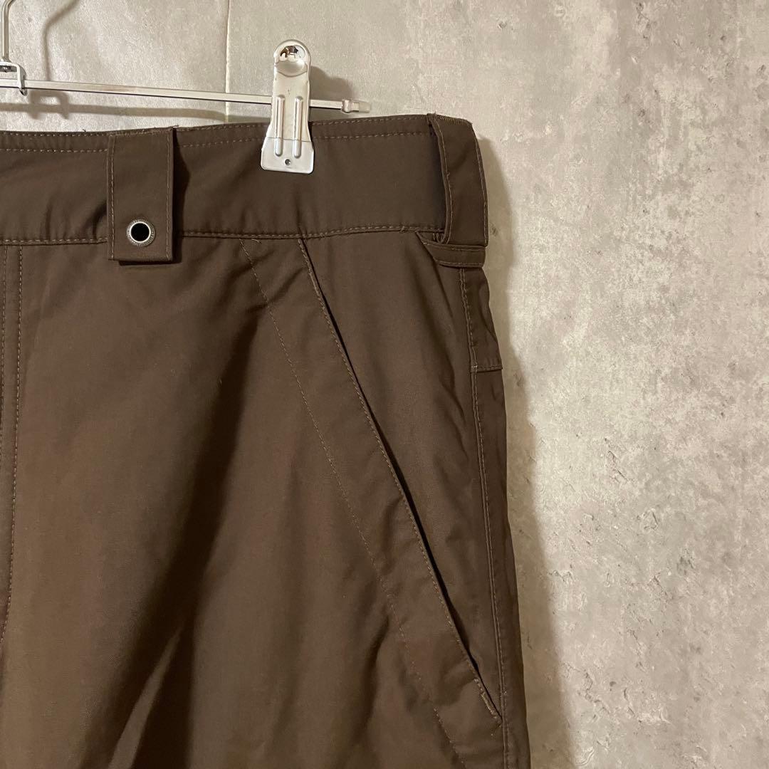 burtonバートンスキーパンツスノーボードウェアズボン下茶色ブラウン刺繍ロゴ