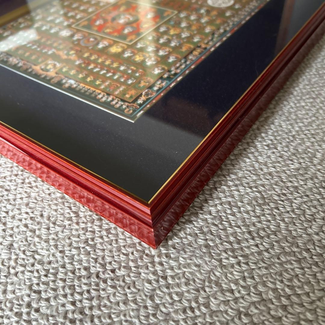 仏画 色紙 額装 2点セット　曼荼羅 仏教美術