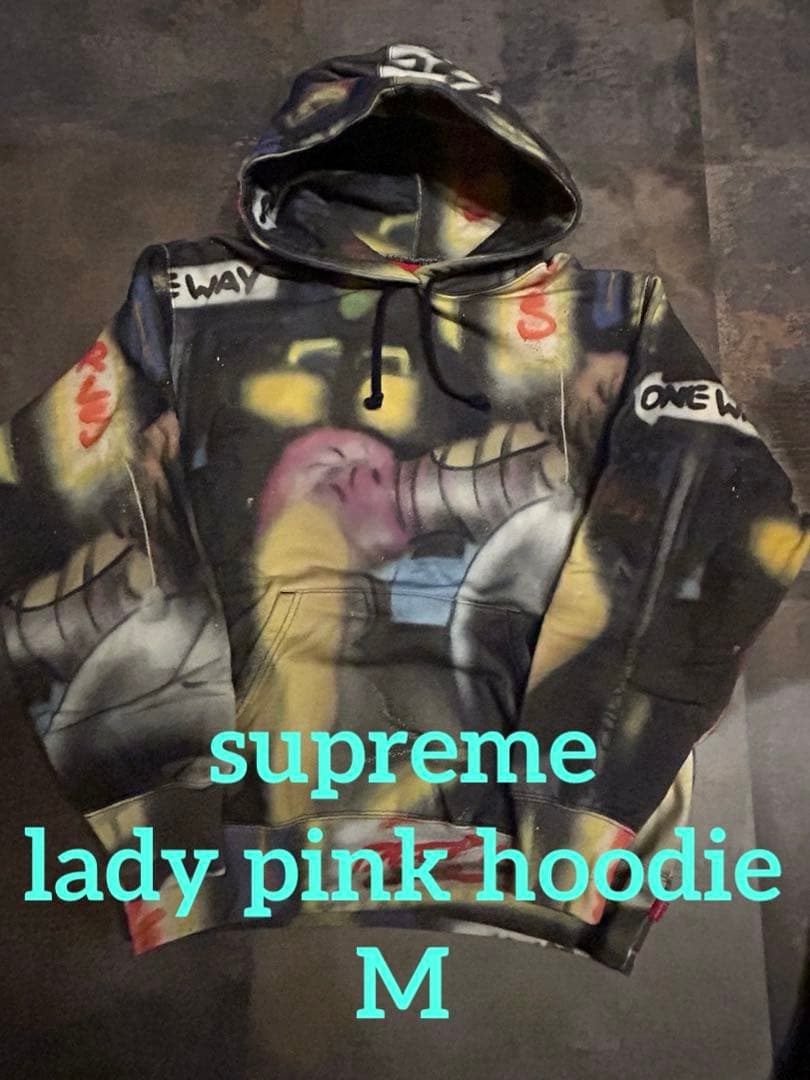 supreme lady pink hooded sweat shirt 新品M