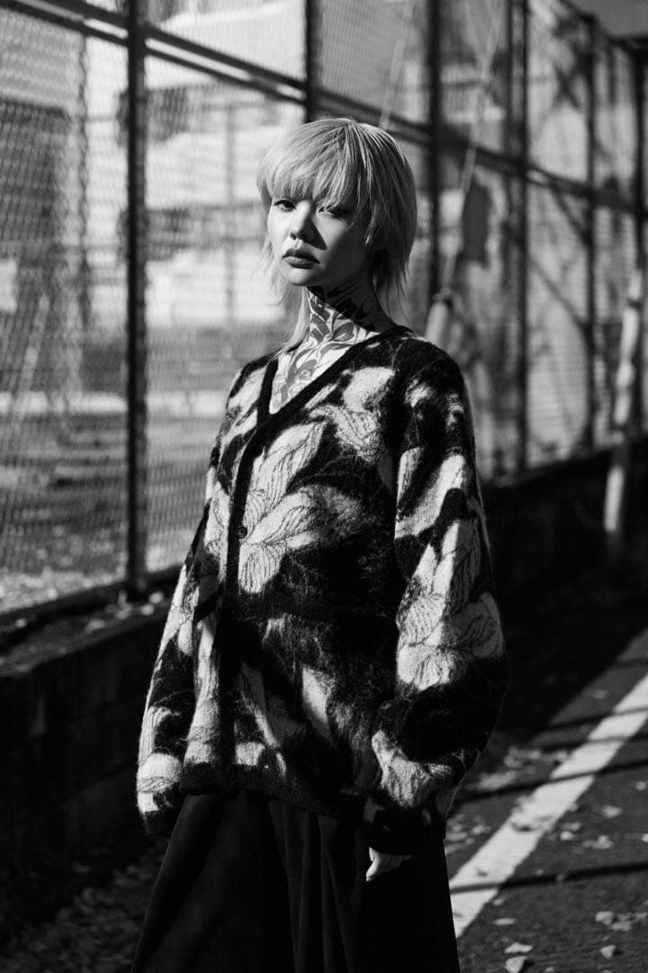 GAKKIN × BUDSPOOL 浮蓮華 モヘア カーディガン