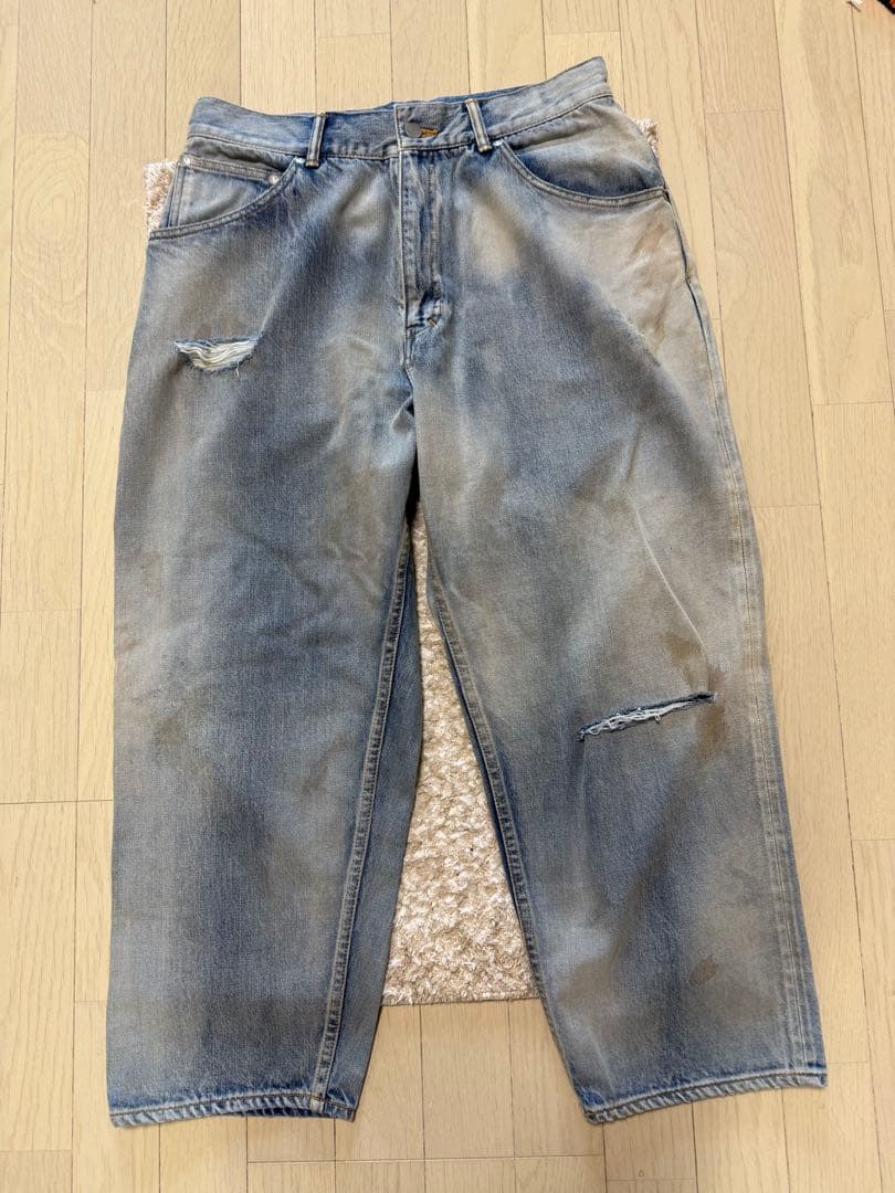 【ほぼ未使用】ancellm TAPERED 5P DENIM 青系 2