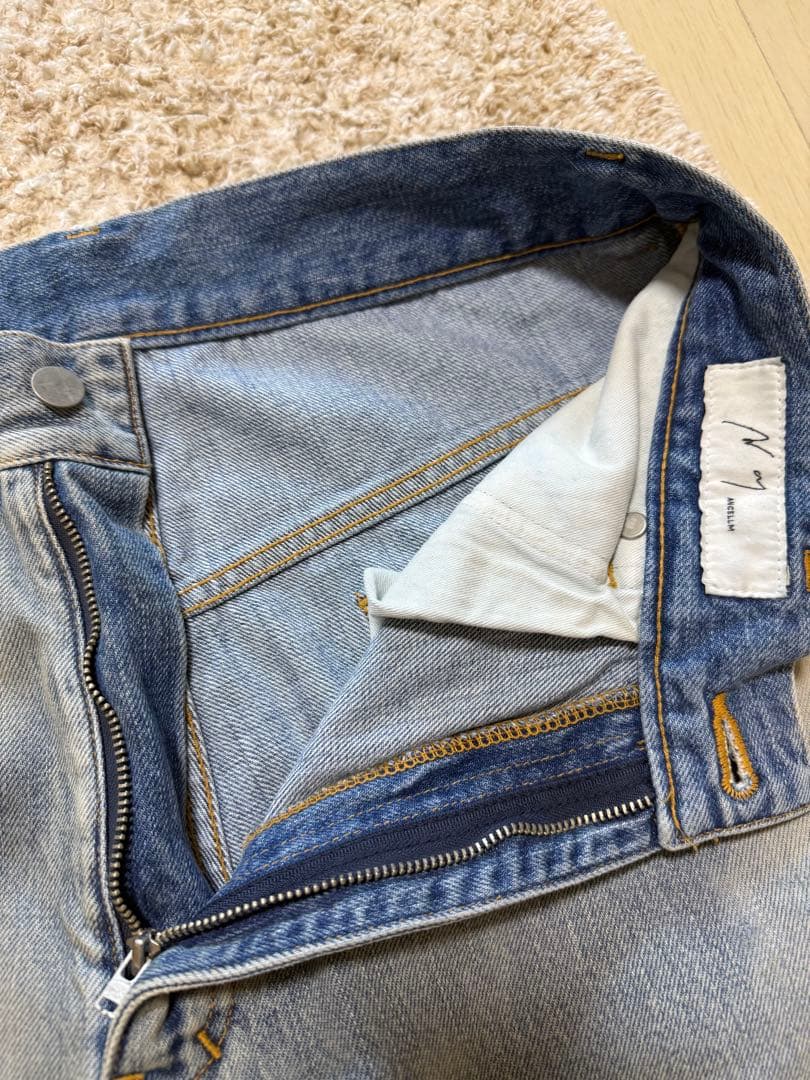 【ほぼ未使用】ancellm TAPERED 5P DENIM 青系 2