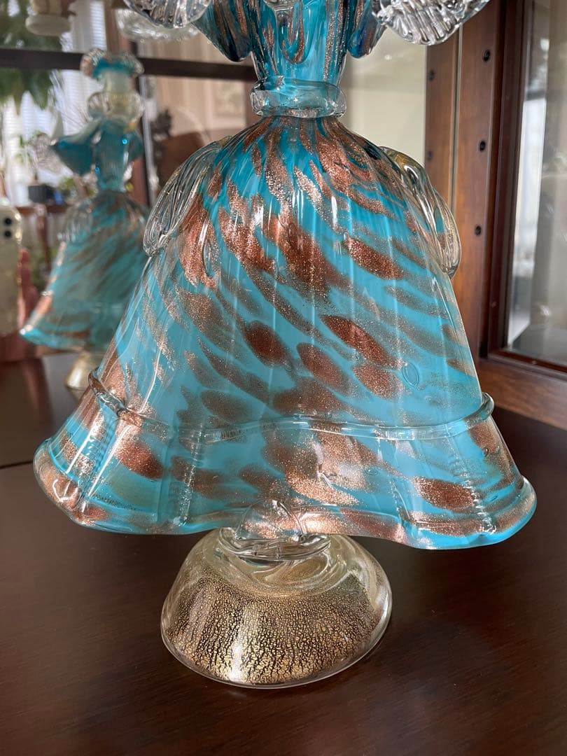 ムラーノガラスNewArte90 ヴェネチアンガラス　ペアダンサー置物イタリー