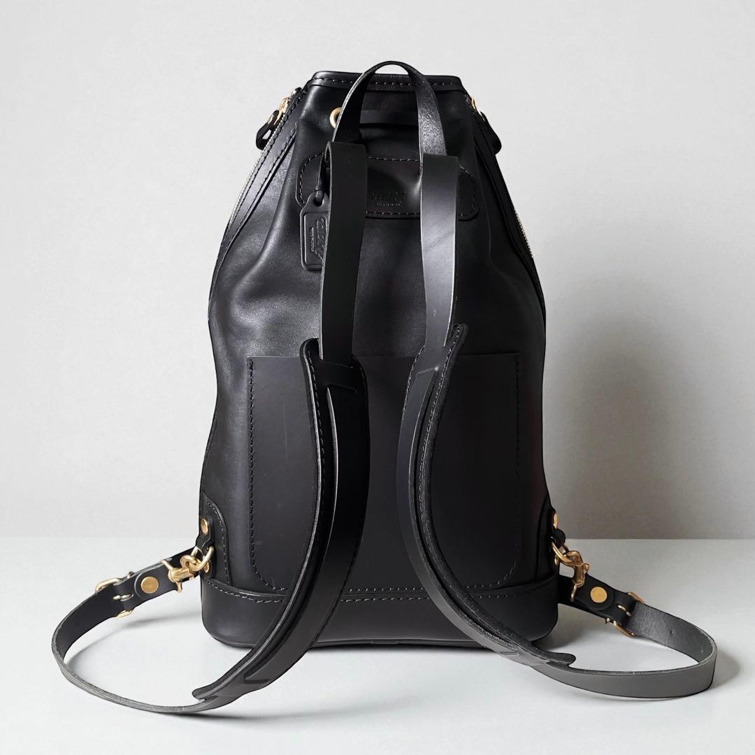 《未使用品》HERZ ヘルツ リュック 日本製 本革 レザー ブラック 黒系