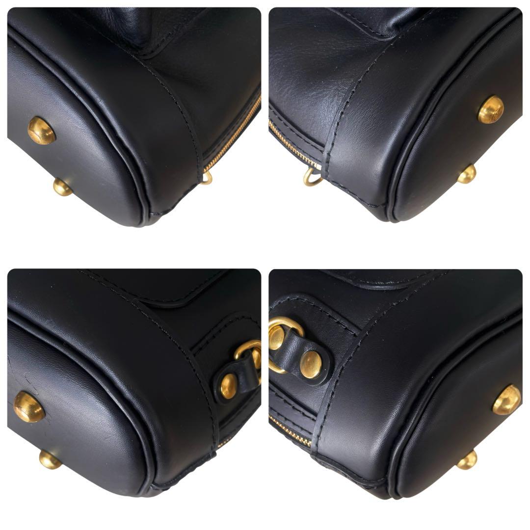 《未使用品》HERZ ヘルツ リュック 日本製 本革 レザー ブラック 黒系