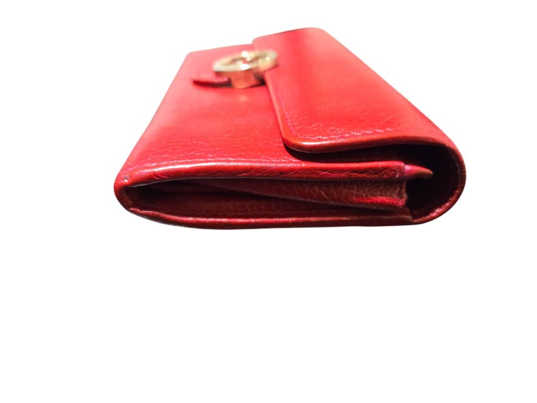 GUCCI　615524　インターロッキング　長財布　レッド