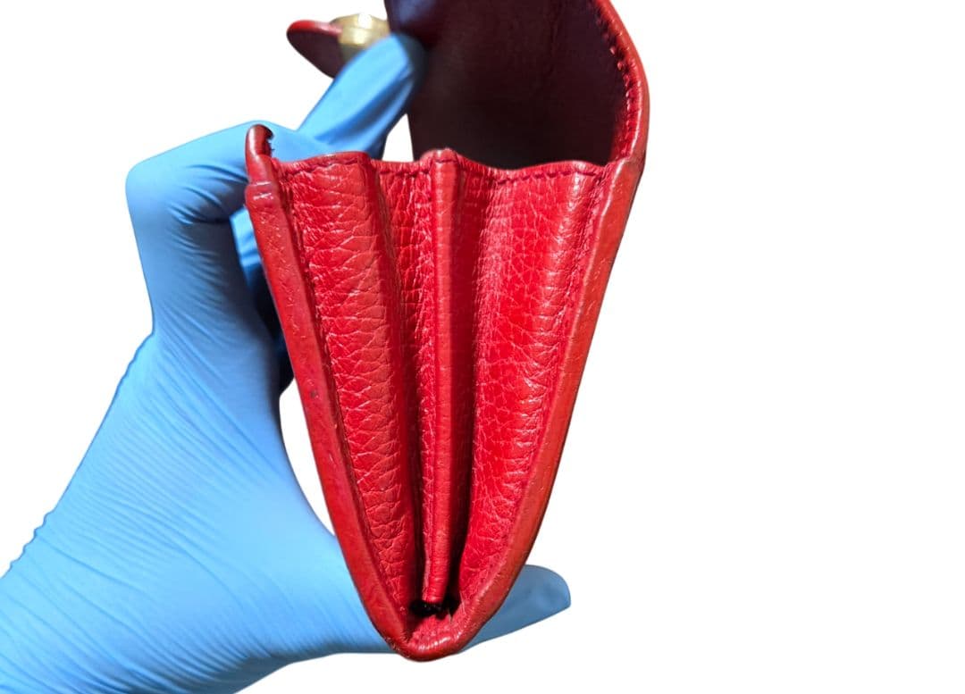 GUCCI　615524　インターロッキング　長財布　レッド