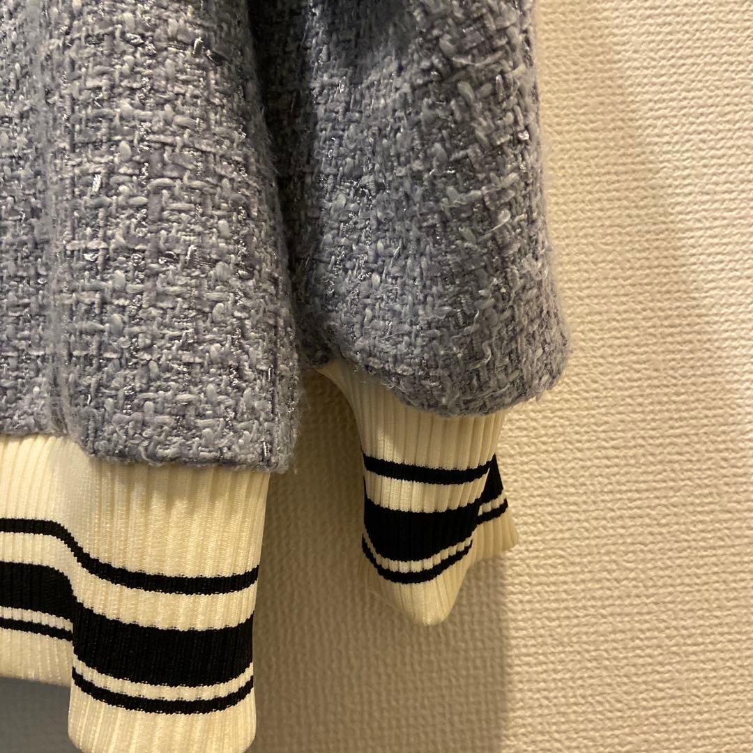 FURFUR ファーファ バイカラーツイードスタジャン