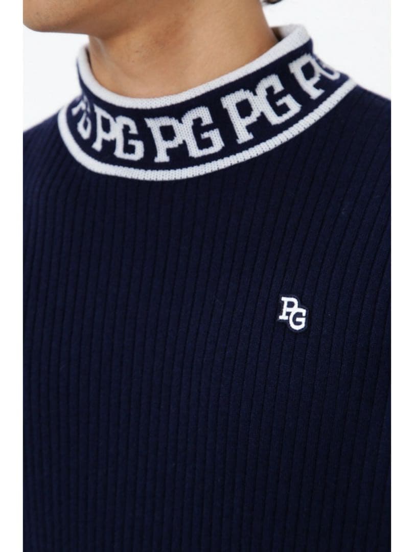 【新品】パーリーゲイツ ウール＆カシミヤ ニットプルオーバー ネイビー サイズ２