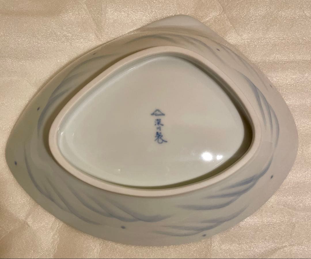 【未使用】深川製磁　宮内庁御用達　菓子器　美術有田焼　箱付き　はまぐり