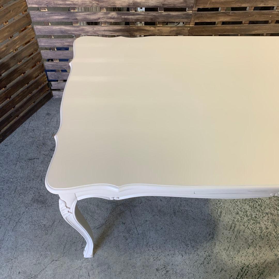 J829 ダイニングテーブル 引き出し付 アンティーク調 猫脚