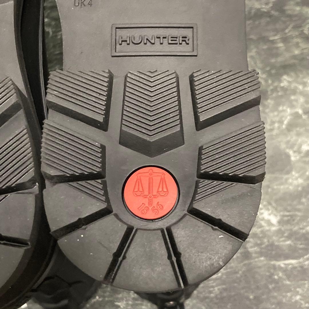 ✨未使用級✨HUNTER リファインドステッチ チェルシーブーツ◇サイドゴア 黒