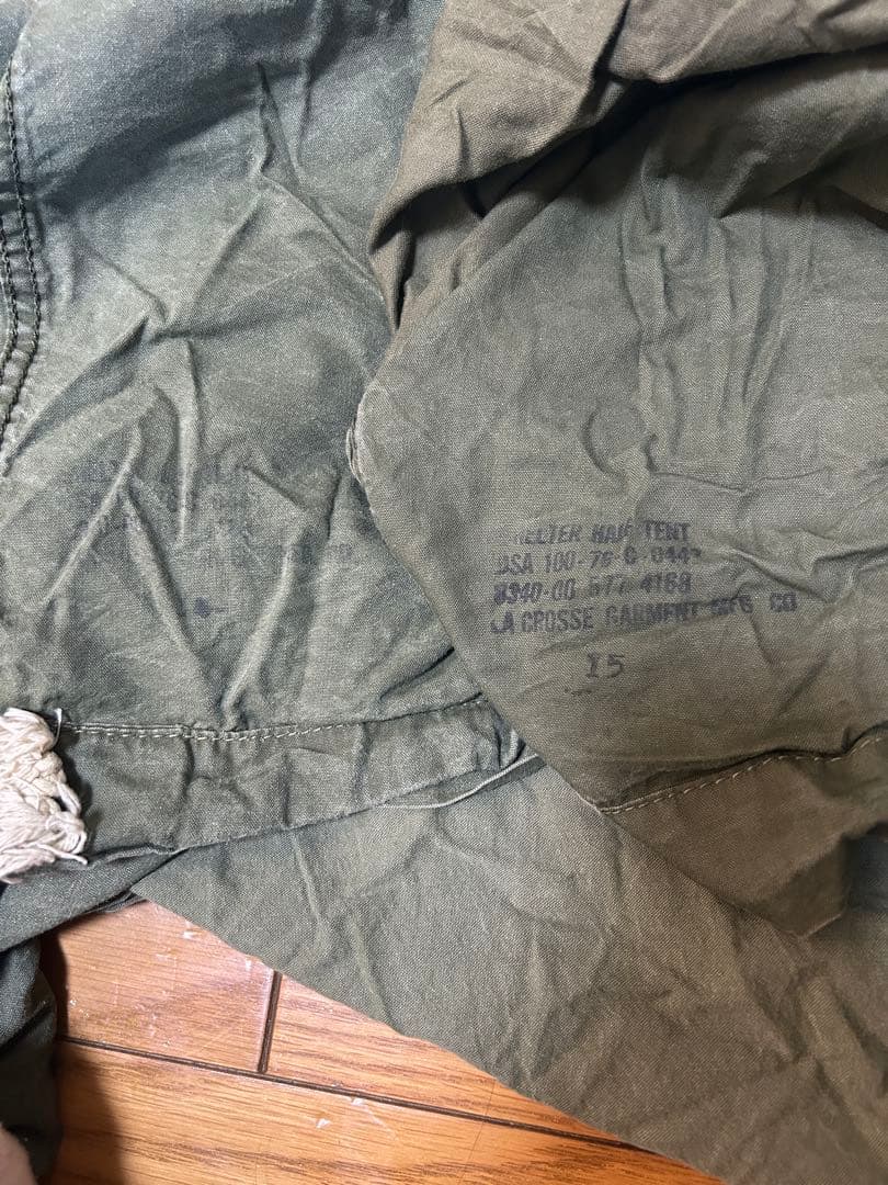 usパップテント　軍幕　美品　本物　ロープあり