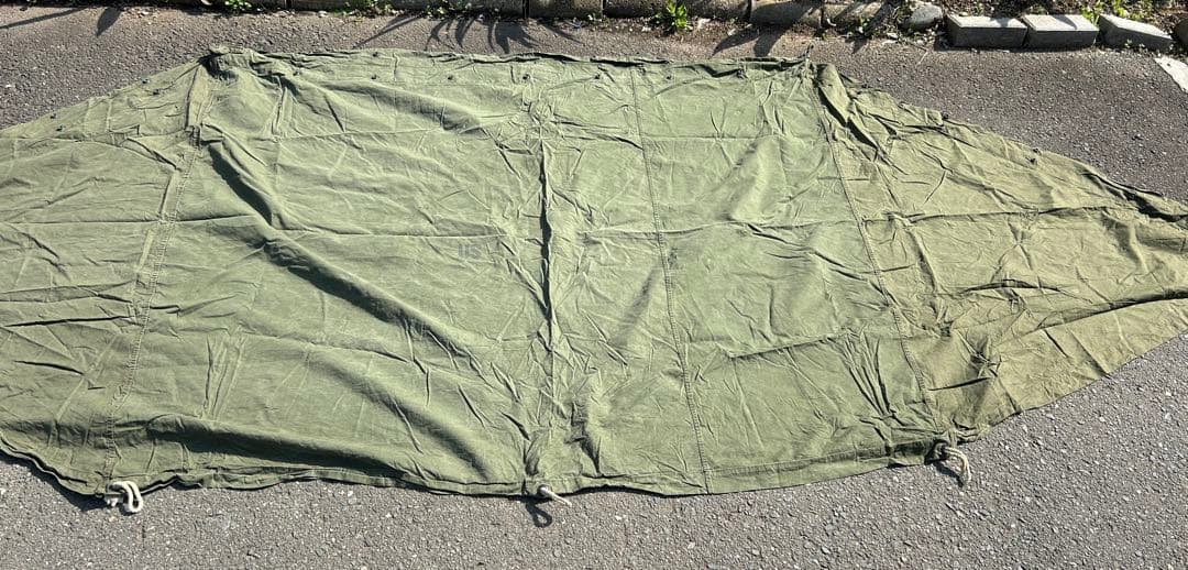 usパップテント　軍幕　美品　本物　ロープあり