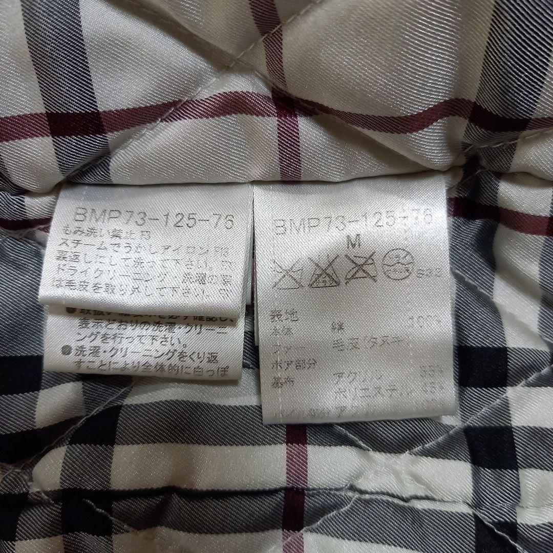 バーバリー　ブラックレーベル　リアルファー付き　モッズコート　サイズM