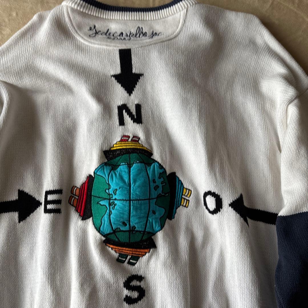 カステルバンジャック観光地刺繍 ニットセーター Lサイズ