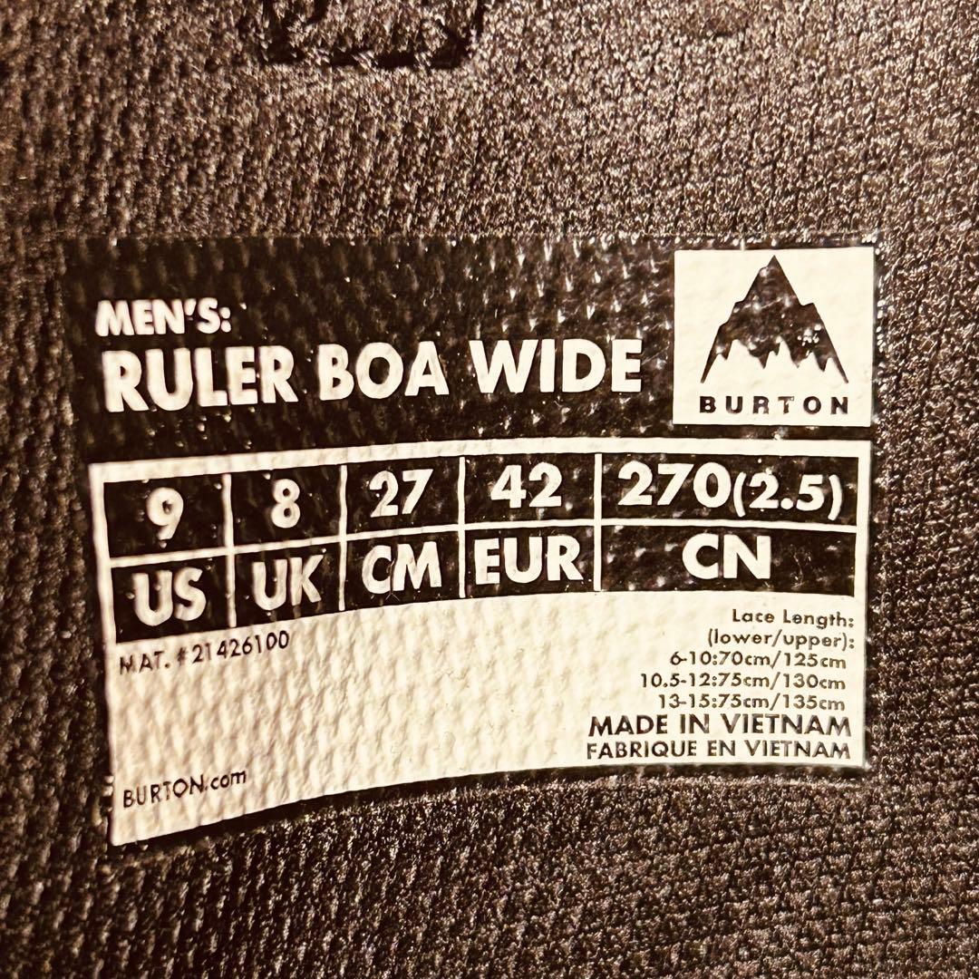 BURTON RULER BOA WIDE 27.0㎝ バートン