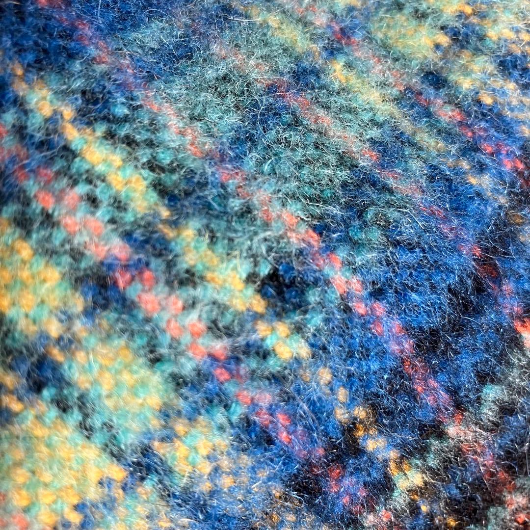 【本日21時迄価格】Y’s ヨウジヤマモト✨モヘヤ混変形デザインチェックスカート