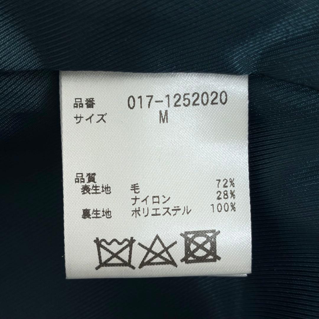 ☆ほぼ未使用☆NBB×MANTECOノーカラーVコート　チャコール　Mサイズ