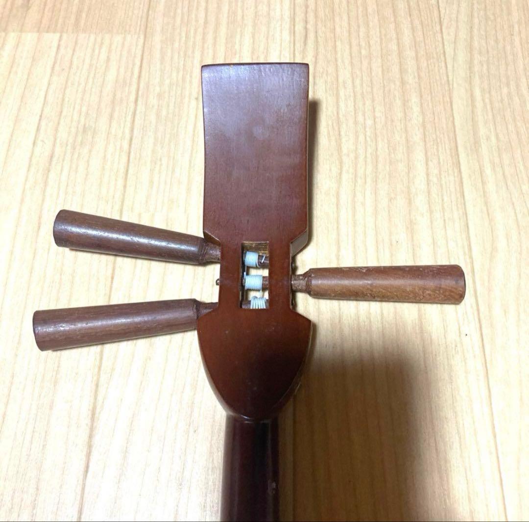 ウクレレ三線 3弦 ブラウン 箱付き