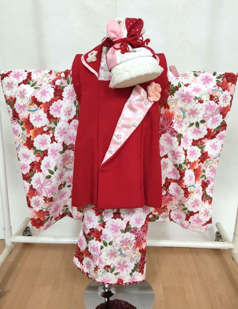 七五三○七五三着物○被布セット○被布○着物○3歳○女の子○子供着物○キッズ着物
