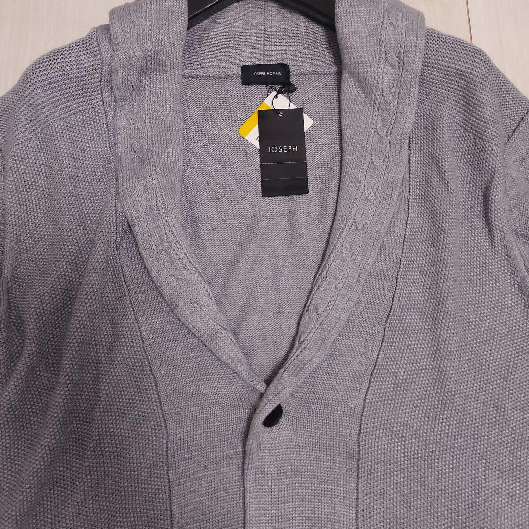 新品 定価2.5万 JOSEPH HOMMEリネンショールカラーカーディガン48