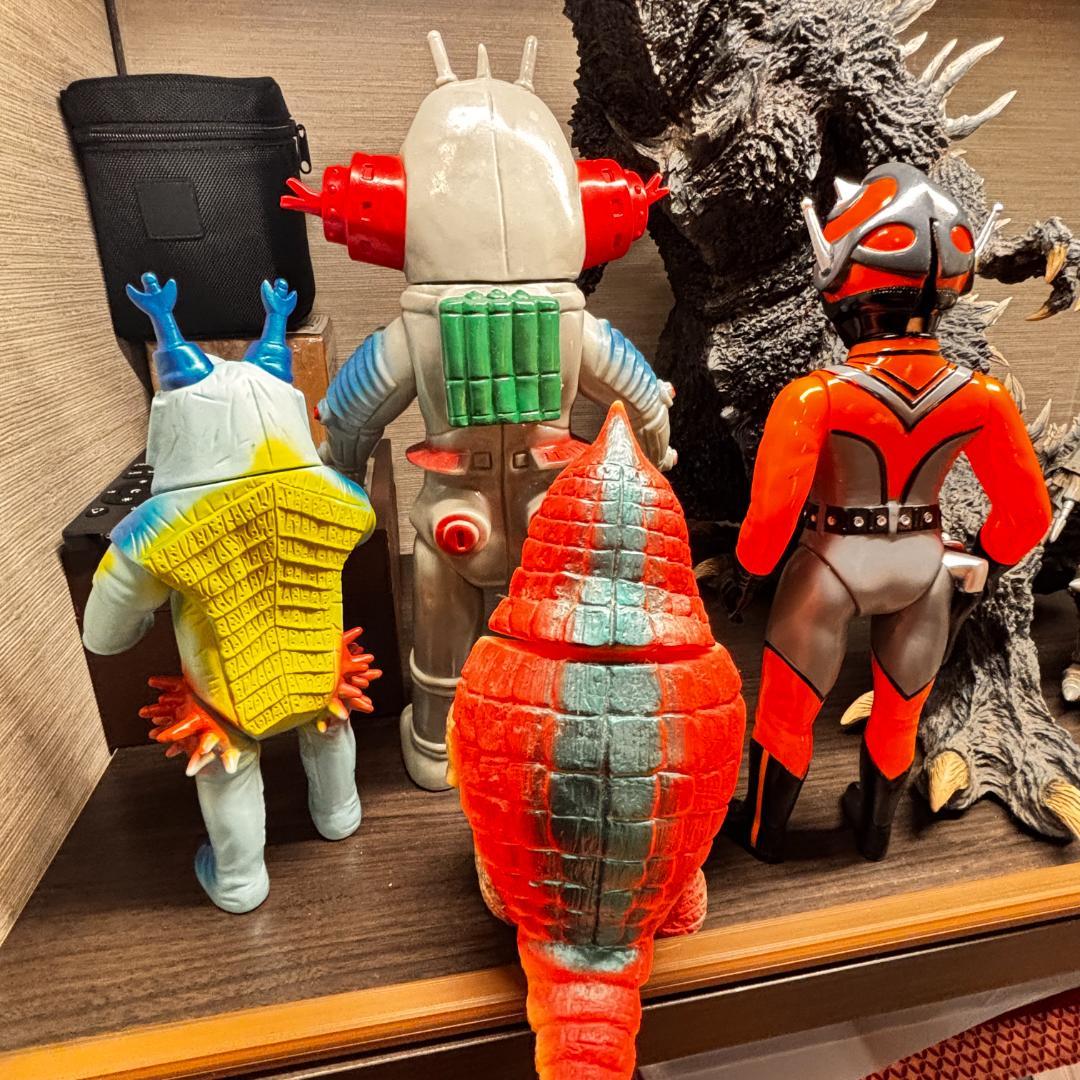 帰りマン・TAC隊員・キングボックル・ブルーマPOPY・キングジョーソフビ4体