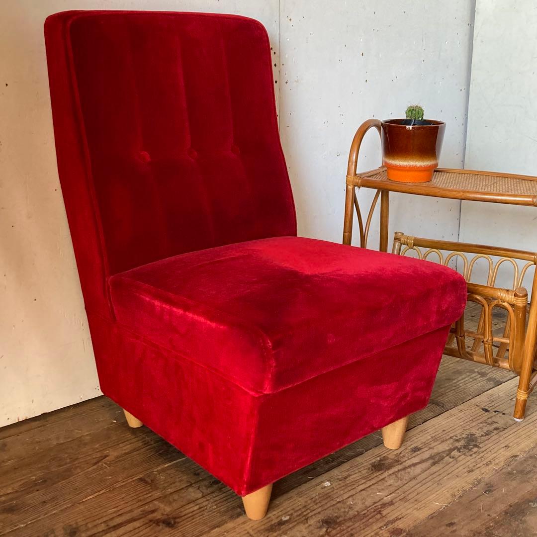 国産ヴィンテージ レトロ 喫茶店 1人掛け モケット ソファ 1