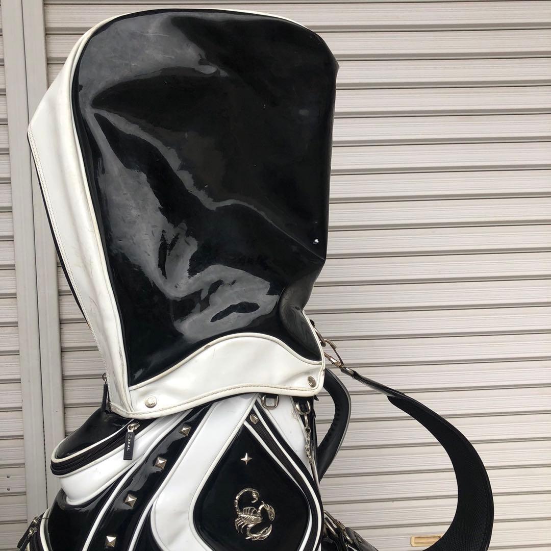 ゴルフバッグ キャディバッグ ZEAL ジール スカル 合成皮革 エナメル