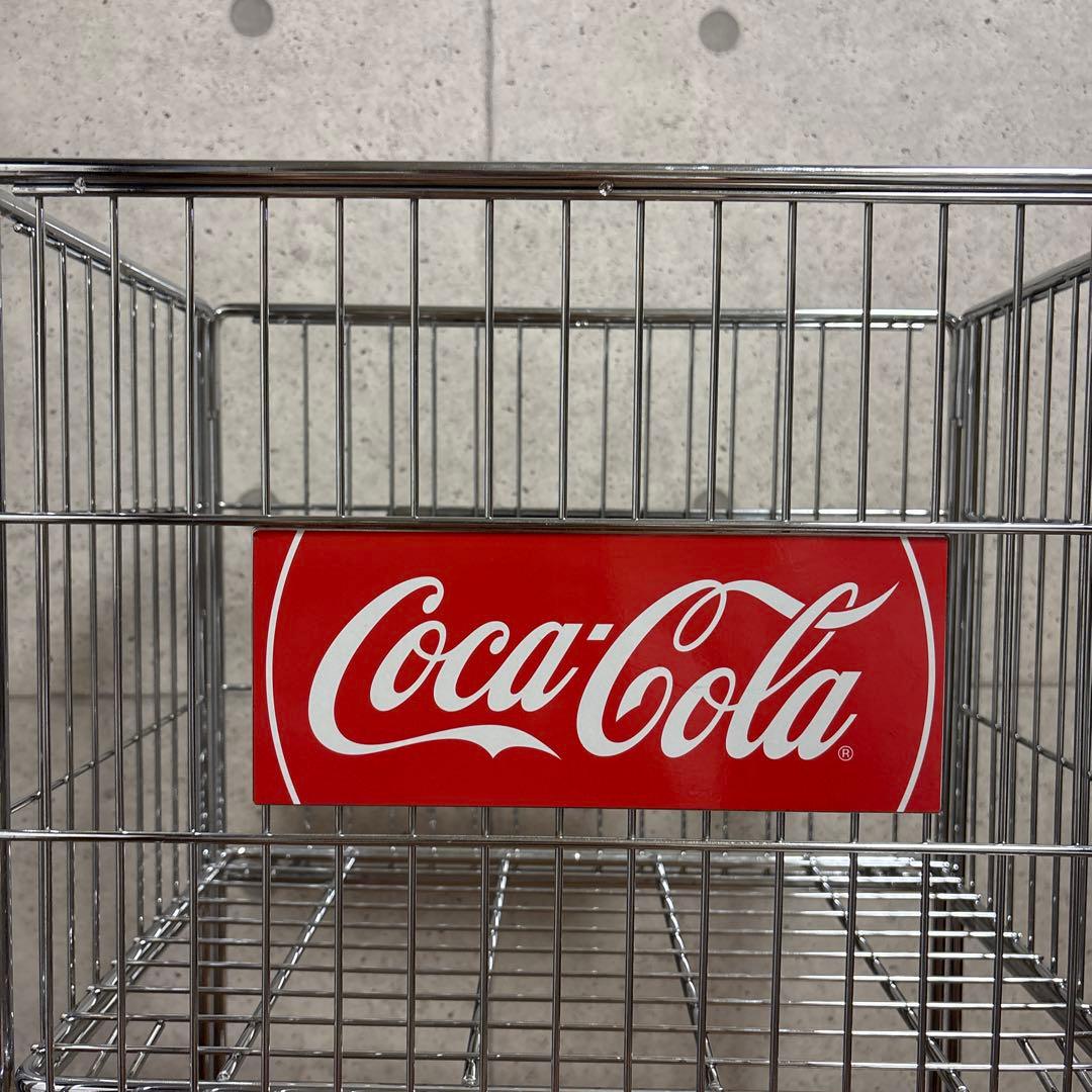 C003 コカコーラ　Coca-Cola シルバーラック キャスター付き　希少