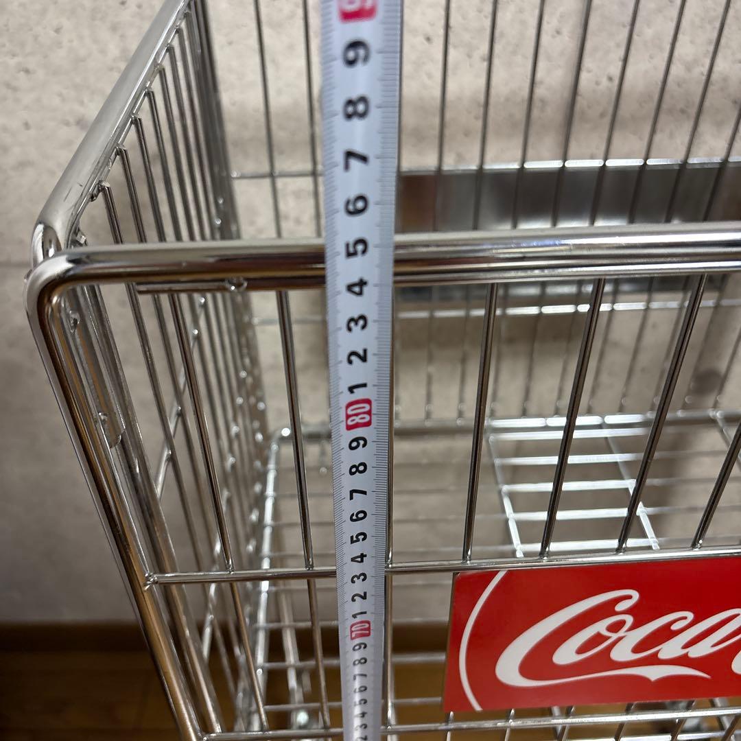 C003 コカコーラ　Coca-Cola シルバーラック キャスター付き　希少